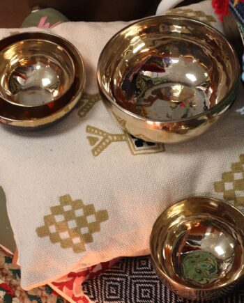 Medium Shining Bell-Metal Handmade Singing Bowl (approx 750g) - 15cm