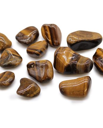 Medium African Tumble Stones - Tigers Eye - Golden (12 pack)