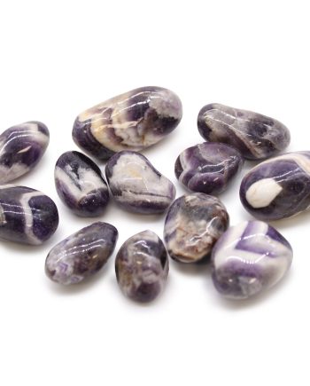 Medium African Tumble Stones - Amethyst - Chevron (12 pack)