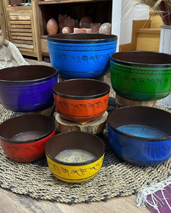 Large Chakra Set of Seven Singing Bowls (19.5-35cm)