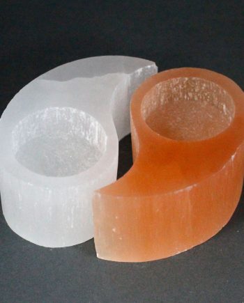 Selenite Ying Yang Candle Holder