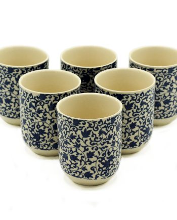 Herbal Tea Cups - Blue Pattern