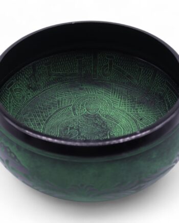 Extra Loud - Mushroom Singing Bowl - Moss Green (23x10.5cm, 1.3kg)