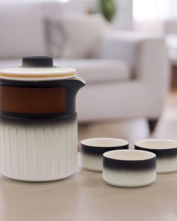 Travel Ceramic Teapot Set - Three Friends - Travel Pack