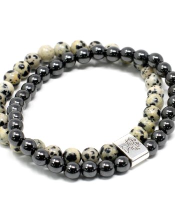 Magnetic Gemstone Bracelet - Dalmation Jasper