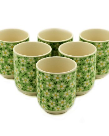 Herbal Tea Cups - Green Daisey