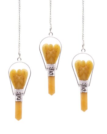 1x Angel Pendulum with Ring- Yellow Quartz