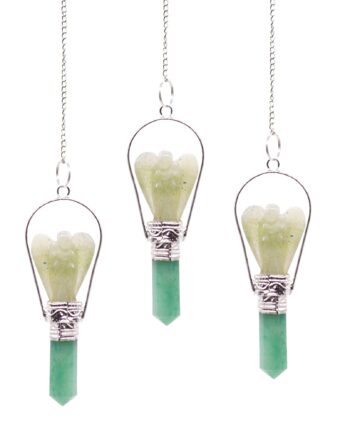 1x Angel Pendulum with Ring- Green Aventurine