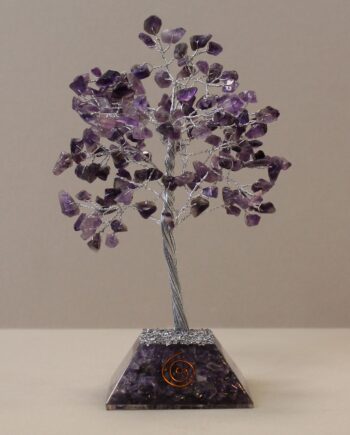 Gemstone Tree of Life with Orgonite Base - 160 Stone - Amethyst