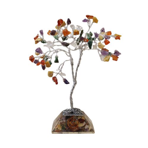 Gemstone Tree of Life with Orgonite Base - 80 Stone - Multi - Image 4