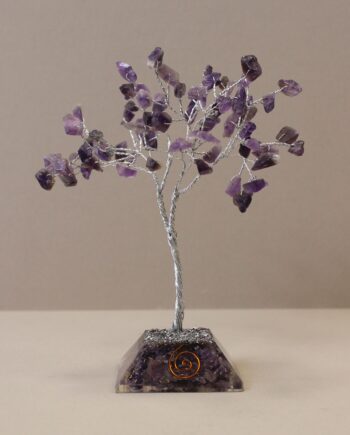 Gemstone Tree of Life with Orgonite Base - 80 Stone - Amethyst